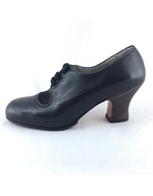 Carmen 37 AA/A Leather Black Carrete 6 Exposed (Street Shoes) 3243