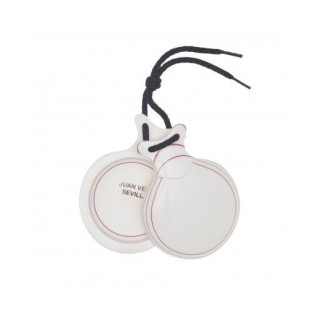 Del Sur Castanets: Capricho BLANCO. VETEADO ROJO. Nº7