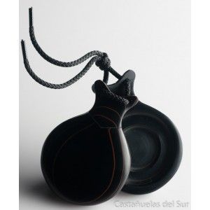 Del Sur Castanets: FIBRA NEGRA VETEADO ROJO. DOBLE CAJA Nº5 REF.1142522
