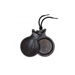 Del Sur Castanets: Wood Gray. Pinstripe White. Nº7