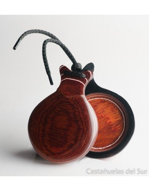 Del Sur Castanets: MADERA ROJO. VETEADO BLANCO. N&ordm;7 REF.1441721