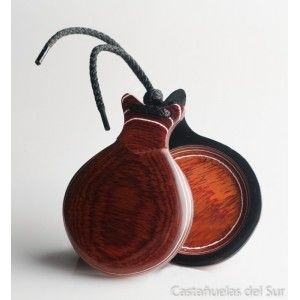 Del Sur Castanets: MADERA ROJO. VETEADO BLANCO. Nº7 REF.1441721