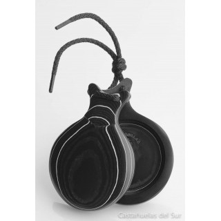 Del Sur Castanets: Cloth Black. Pinstripe White. Nº7