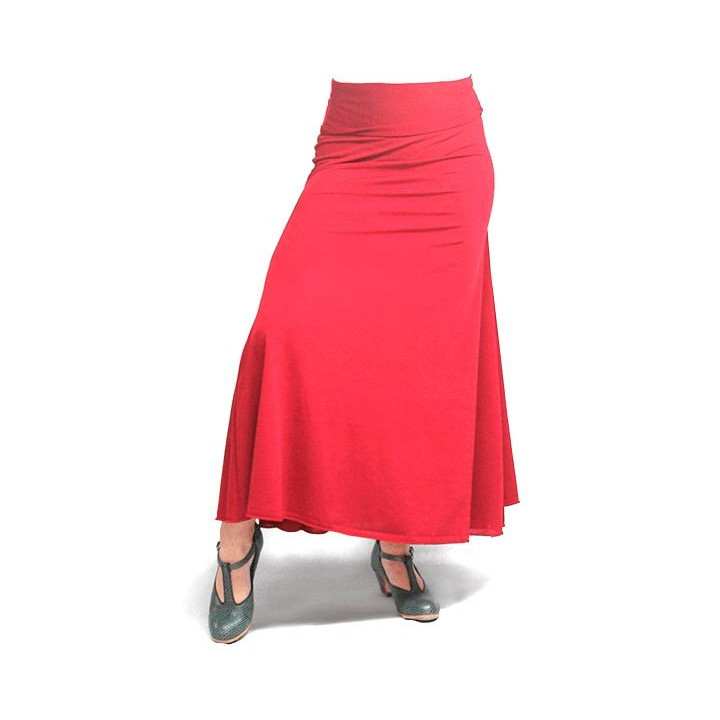 Marina Solid Skirt 3 Godet - Size S Light Red