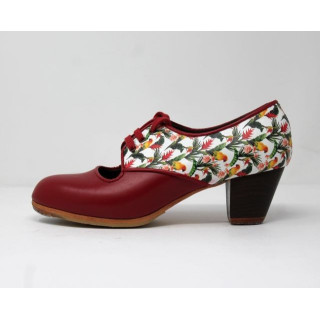 Carmela 38 A Leather Rojo Cubano 5 Exposed Back Tropical Fantasy