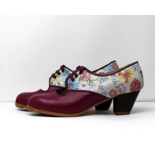 Carmela 40 AA Leather Magenta Oscuro Cubano 5 Exposed Back Mosaico