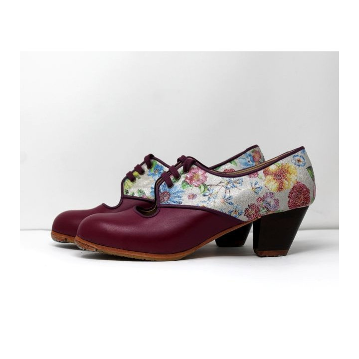 Carmela 40 AA Leather Magenta Oscuro Cubano 5 Exposed Back Mosaico