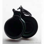 Del Sur Castanets: Capricho NEGRO. VETEADO BLANCO Y VERDE. Nº7
