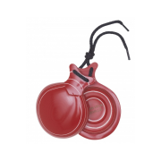 Del Sur Castanets: Capricho ROJO. VETEADO BLANCO. DOBLE CAJA Nº5 REF.2116752