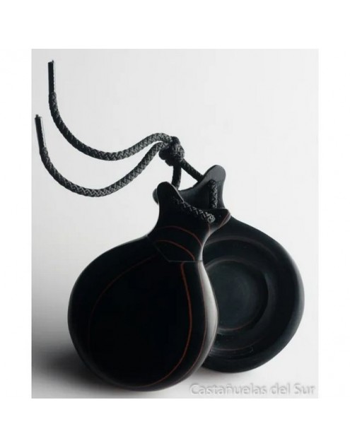 DEL SUR CASTANETS: FIBRA NEGRA VETEADA ROJO N&ordm;3, DOBLE CAJA