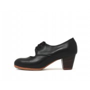 Carmela 37,5 A Leather Black Cubano 5 Exposed (Rubber Soles Beige)