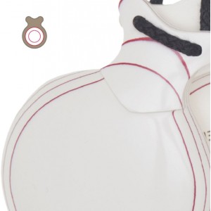 DEL SUR CASTANETS: CAPRICHO BLANCO VERTEADO ROJO. Nº3, DOBLE CAJA