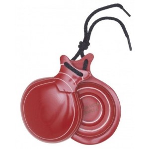 DEL SUR CASTANETS: CAPRICHO ROJO VETEADO BLANCO Nº3, DOBLE CAJA