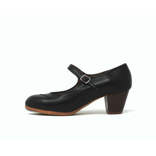 Mercedes 38 A+PR Leather Black Cubano 5 Exposed (Rubber Soles Black)
