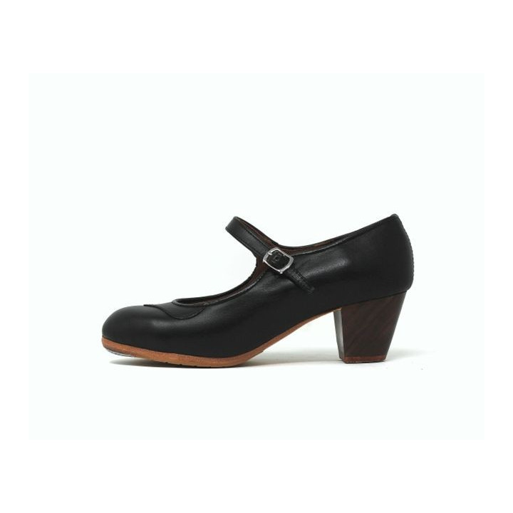Mercedes 38 A+PR Leather Black Cubano 5 Exposed (Rubber Soles Black)