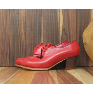 Carmela 40 A Leather Rojo Sangre Cubano 5 Exposed Back Coco Rojo R. Ro