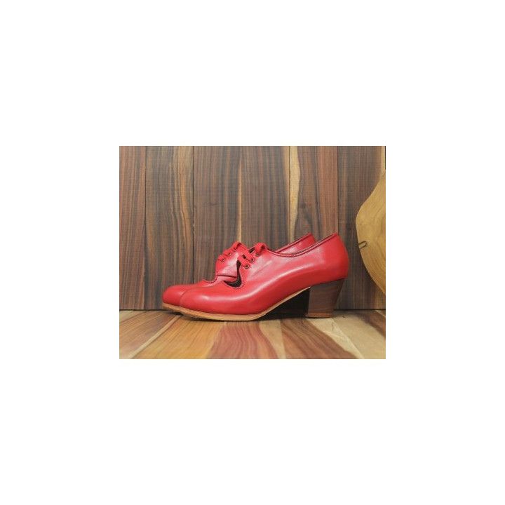 Carmela 40 A Leather Rojo Sangre Cubano 5 Exposed Back Coco Rojo R. Ro