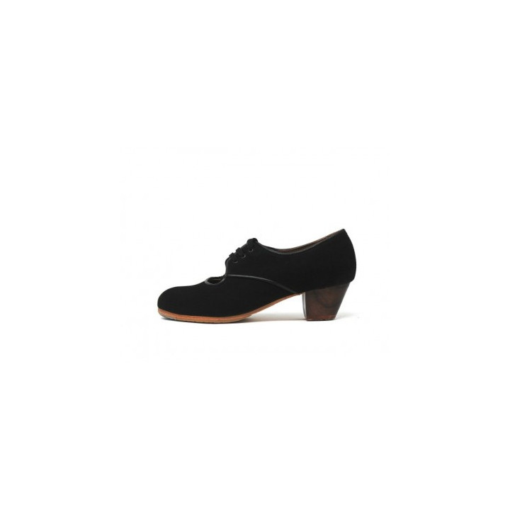Carmela 37,5 A Leather Black Cubano 5 Exposed (Rubber Soles Beige)