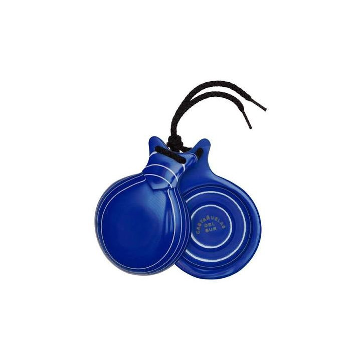 Del Sur Castanets: Capricho AZUL. VETEADO BLANCO. DOBLE CAJA. Nº5 REF.