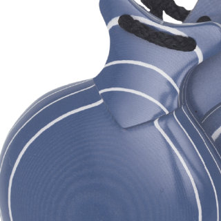Del Sur Castanets: VIDRIO AZUL VETEADO BLANCO. Nº5